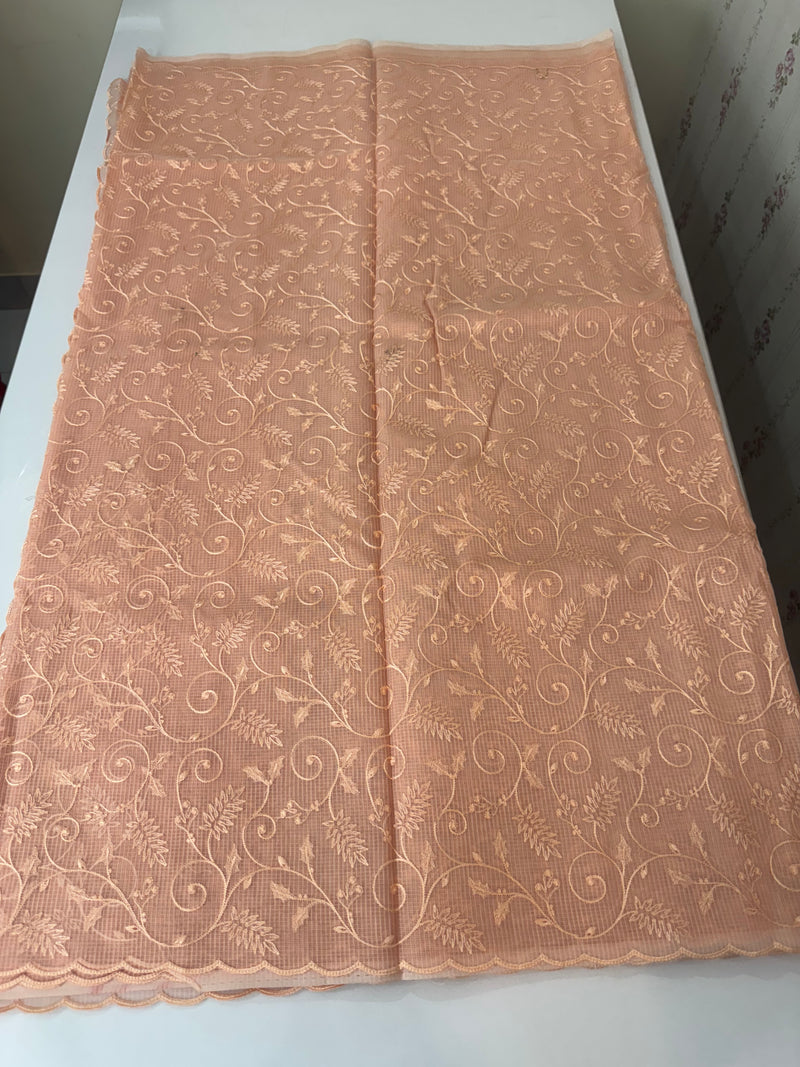 NetKota thread work saree MSH106 - Pastel Peach