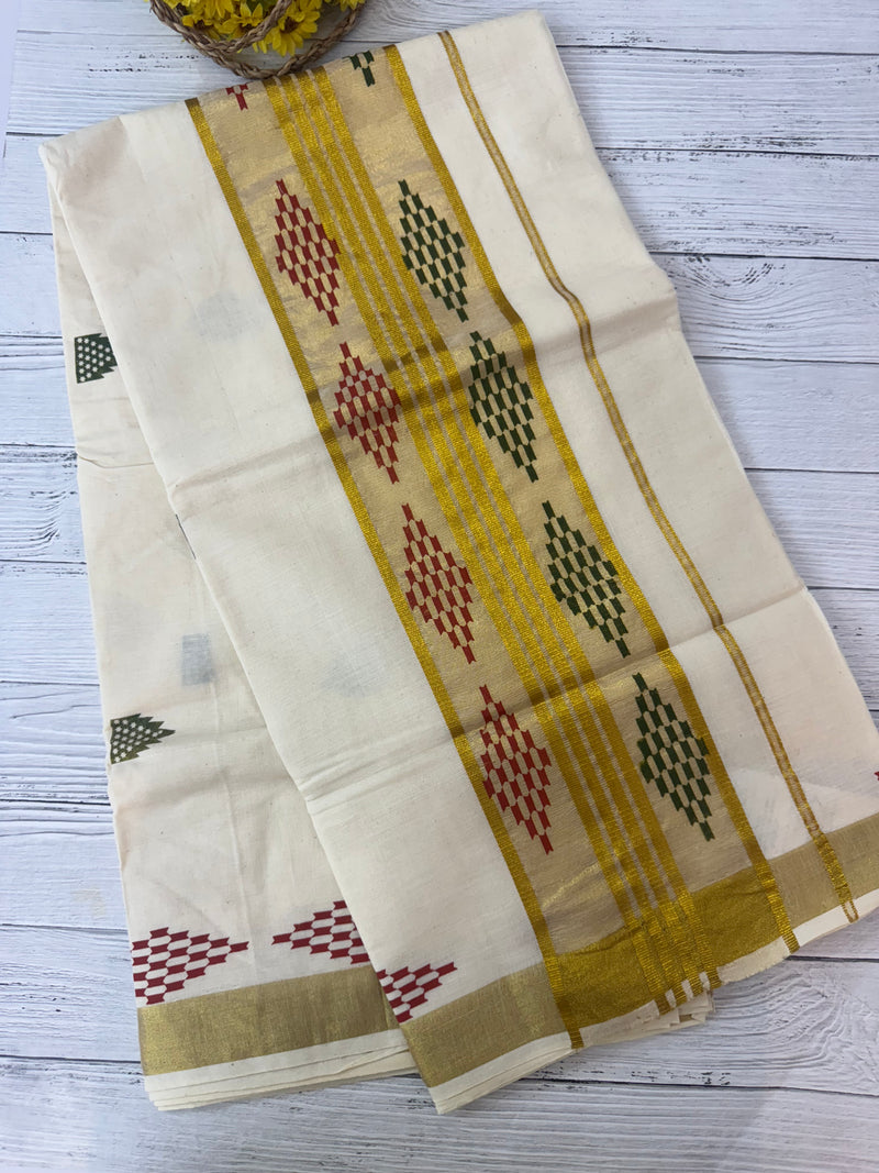 Kerala cotton saree