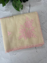Kota Moonga checks Applique work saree  MSH273 - Cream to Pink