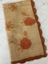 Printed Tissue silk saree with foil work MTS214