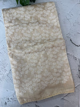 Art tussar saree with embroidery MSA988 - PearlCream