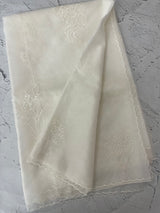 Soft Organza saree with embroidery- MCW680 White