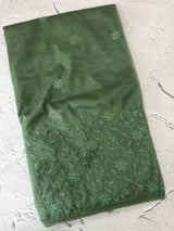 Glass tissue organza saree with embroidery MSF121 (1) JadeGreen