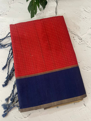 Semi silk saree with zari weaving  MSG6161