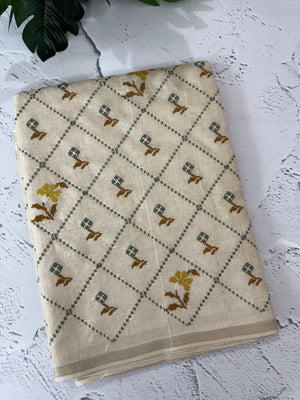 Blended soft tussar silk saree MS90577- Beige