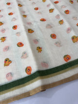 Semi linen saree with digital prints  MLS8765