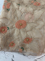 Designer Glass organza saree with applique work- MSH15195