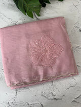 Handworked Crush Organza saree with applique work MBS676 PastelOnionPink