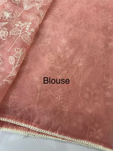 Semi Soft Organza saree with thread work MOS588