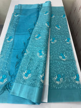 Tissue silk saree with embroidery MSH240