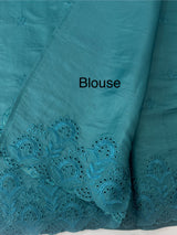 Cutwork Blended tussar saree MTS9078