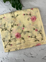 Silky kota saree with embriodery MS16426 PastelYellow