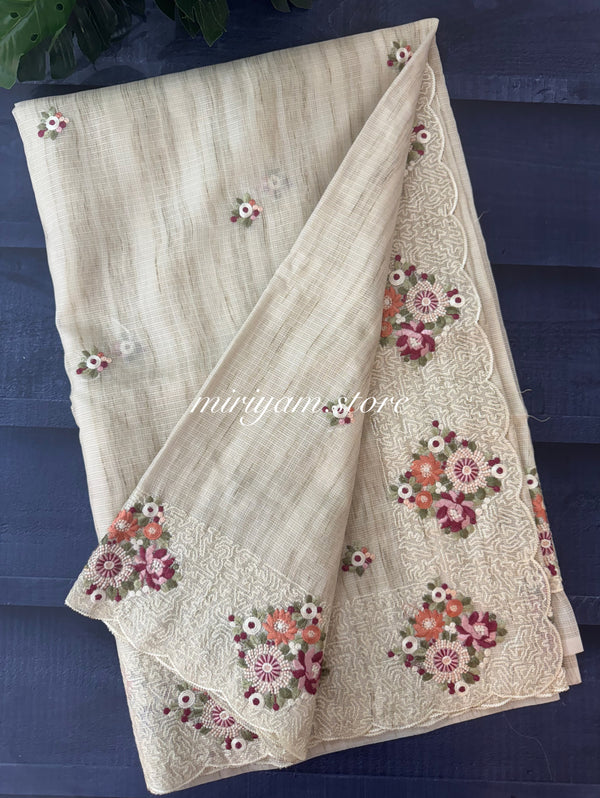 Soft kota silk saree with embroidery FBLK21