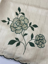 Semi tussar appliqué work saree MTS6589