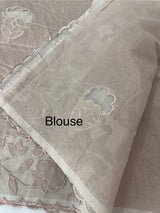 Mul chanderi saree with applique borders MSH111