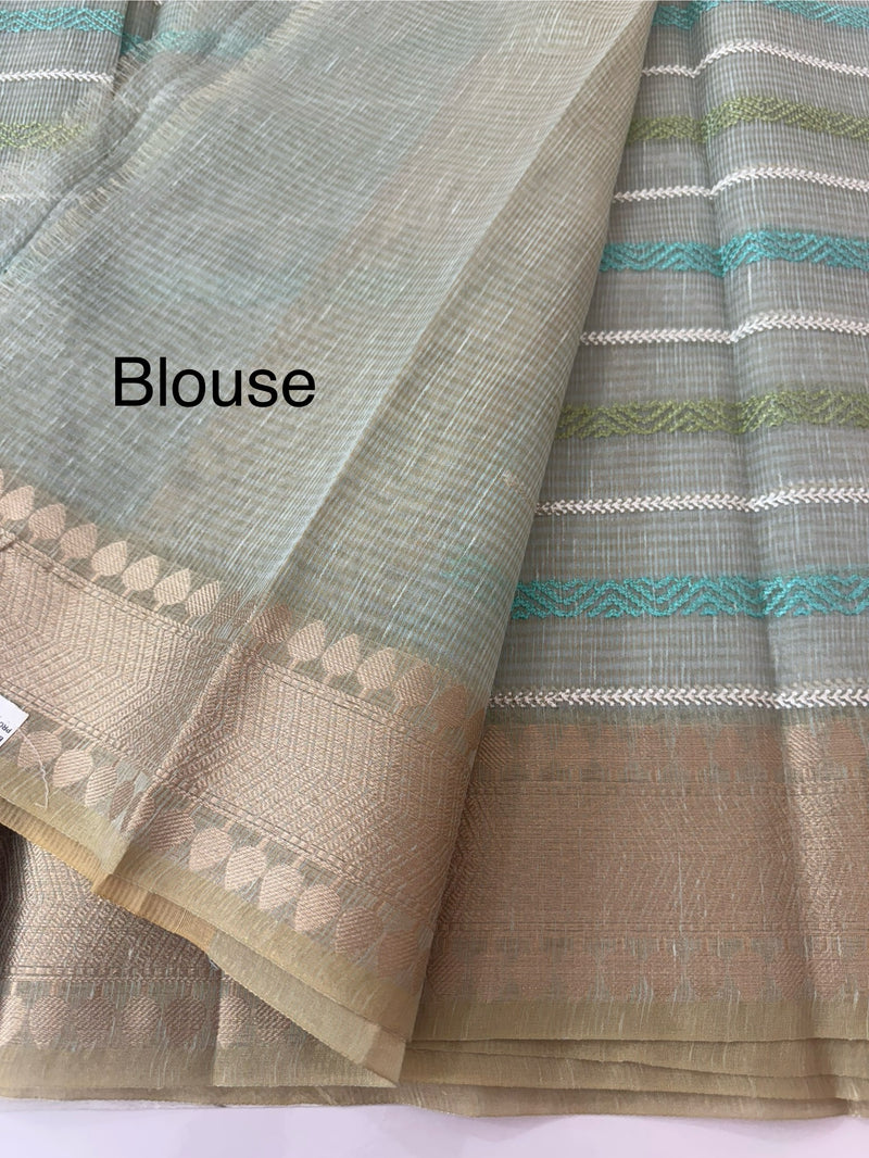 Tissue silk saree MTTS78- Blue