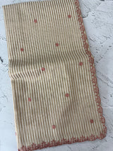 Chanderi Tissue silk saree with scalloped borders - MNM222 Peach
