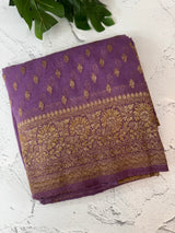 Semi banarasi Khaddi Georgette saree - MS1499 lightPurple