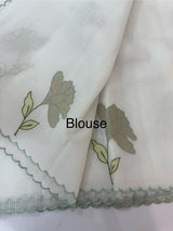 Kota silk cotton saree with applique work MS81789