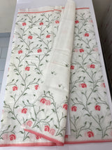 Soft Netkota saree with cross stitch embroidery MSH210