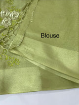 Tissue silk saree with embroidery MSH240