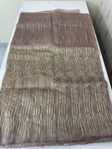 Glass organza saree with embroidery - MS1265- NudeBrown