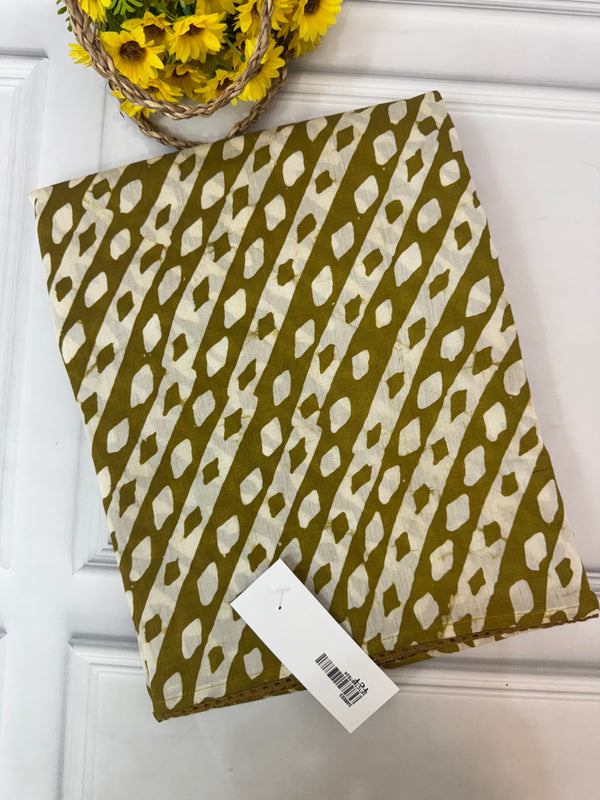 Soft chanderi saree with lace border  SFTCT