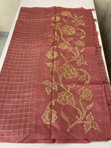Tussar finish soft silk saree with thread work MTS955
