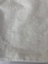 Dyeable Chanderi applique work saree  MSH173(4) OffWhite