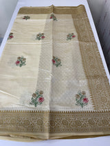 Semi silk saree with embroidery MSS456