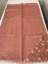 Cutwork Semi tussar saree MTSS680