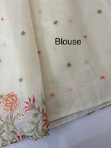Mul chanderi saree with embriodery borders MSH113