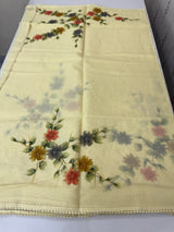 Kota saree with Digital Floral Print with Sequin Embellishment MS14953 PastelYellow