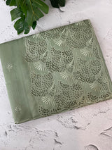 Cutwork Semi tussar saree MTSS657 DustyGreen