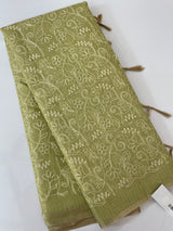 Tissue Silk embriodery saree MS49888