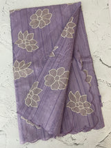 Blended tussar saree with applique work MTSS459