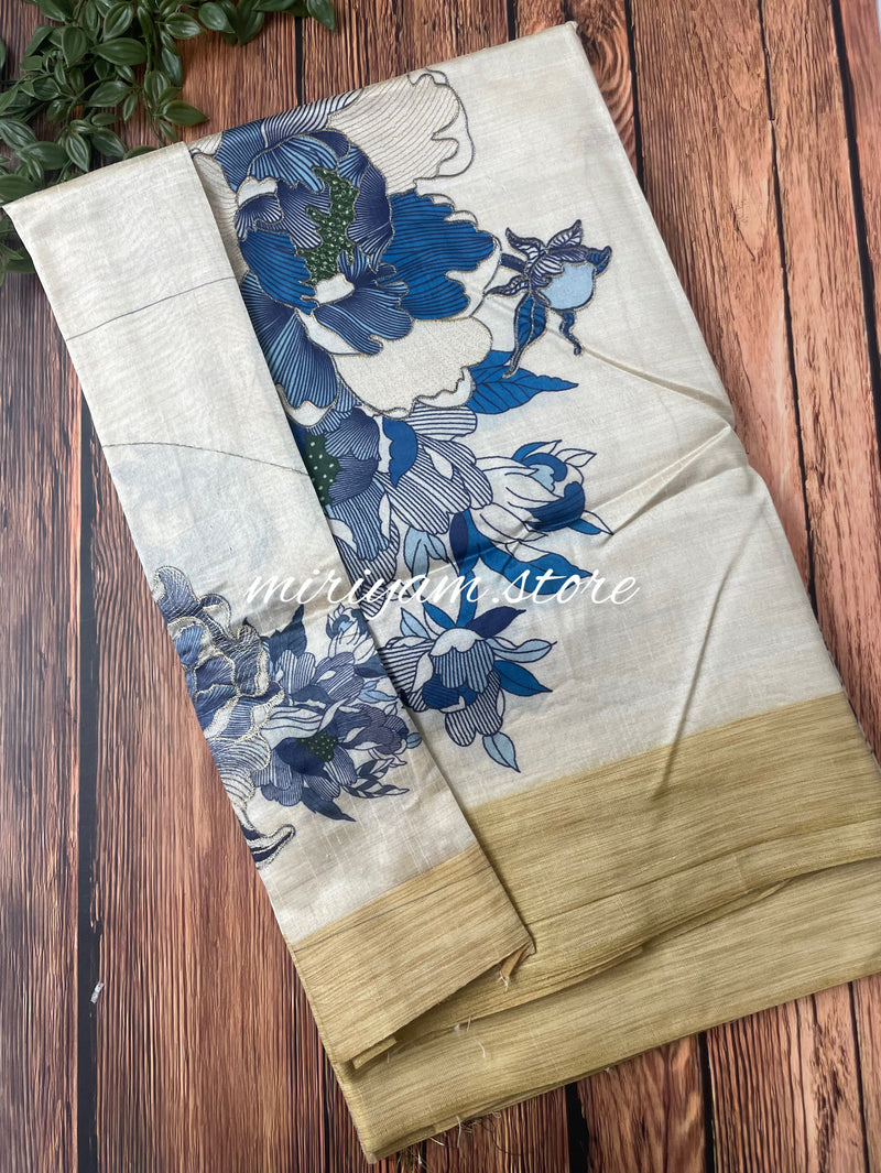 Printed semi silk saree - MOSS671