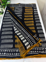Pure mul mul cotton hand block printed saree SKRTHT