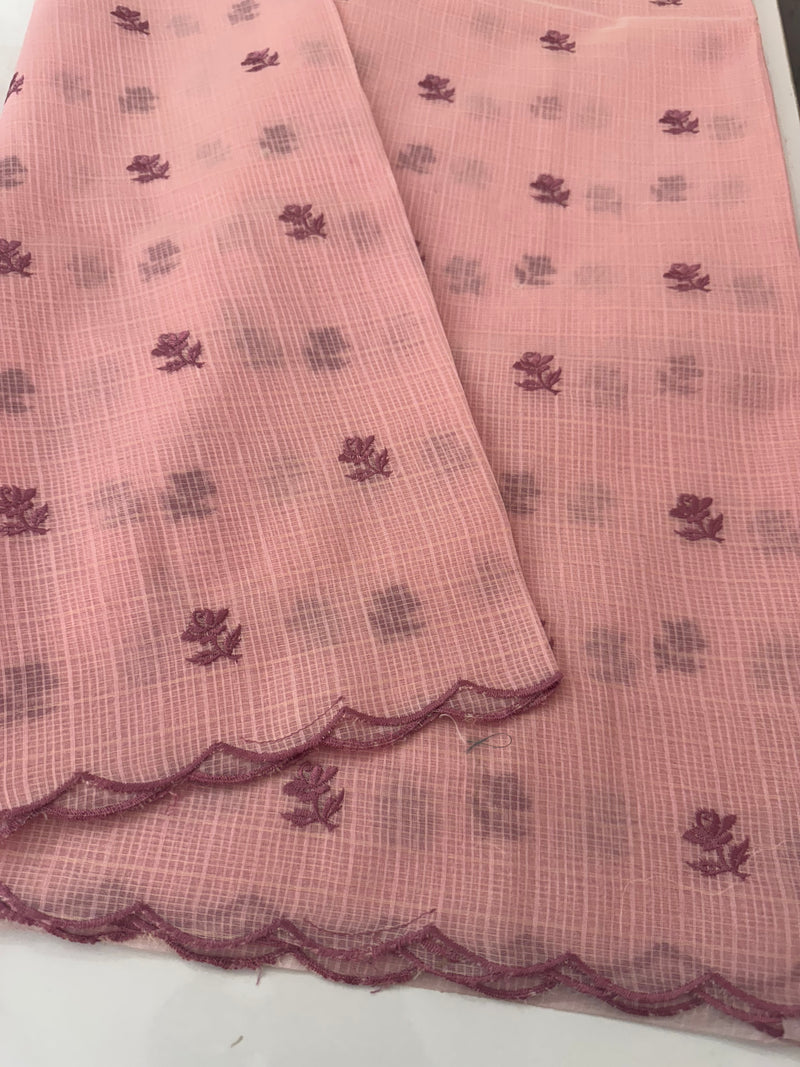 NetKota Applique work saree  MS6798- Pink