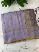 Semi soft Matka silk saree with borders MSS599 Lavender