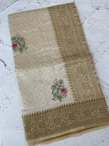 Semi silk saree with embroidery MSS456