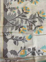 Jamdani silk Cotton Saree with blouse MS12552