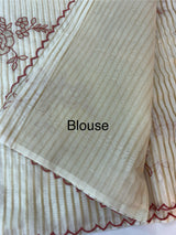 Semi chanderi tissue saree with applique work-  MSH9556(2)