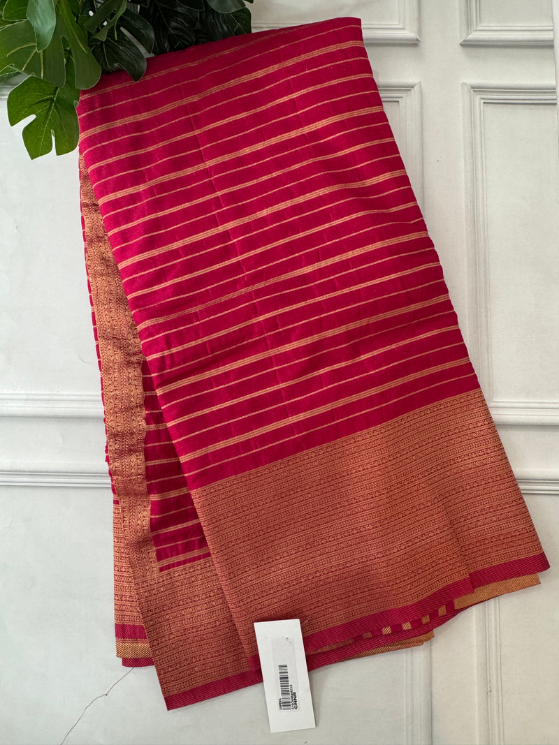 Semi banarasi Georgette saree - SYACNNR RaniPink