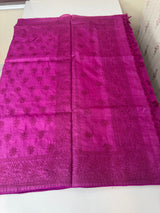 Pure desi tussar silk saree with chikankari embroidery - MTSS672