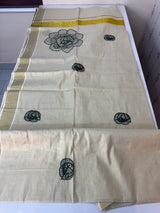 Kerala tissue saree with kanta embriodery