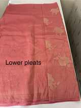 Soft Crush Organza Applique work saree with tissue applique work MS14978 Peach