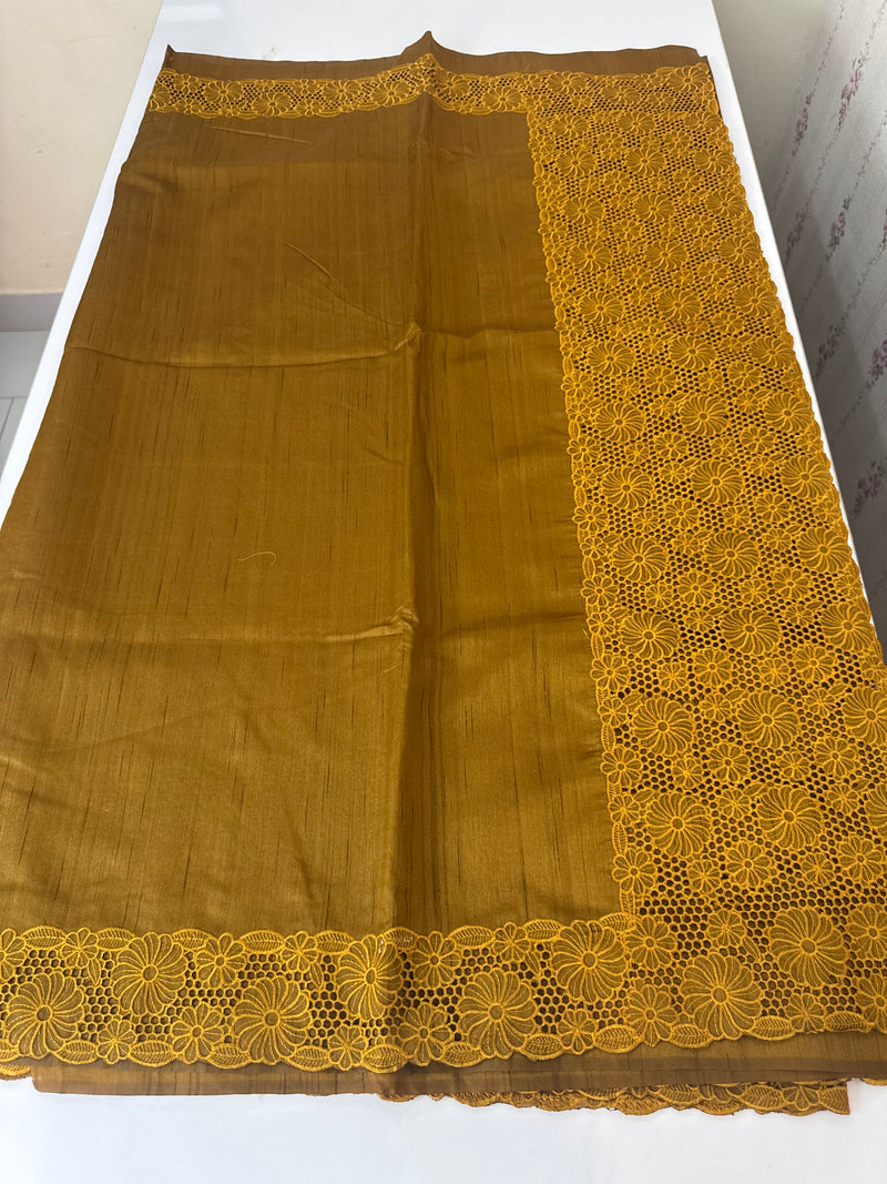 Cutwork Semi tussar saree MTSS845