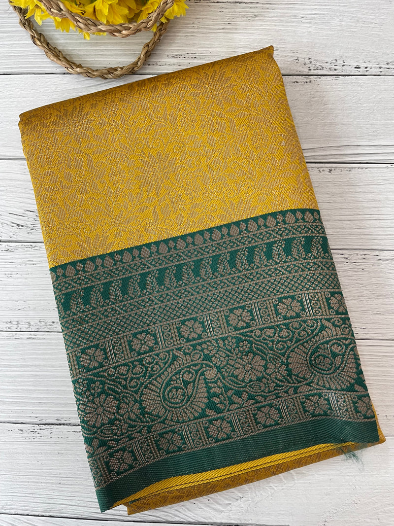 Brocade semi silk saree MS67443