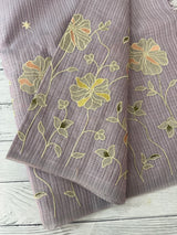 Applique and embroidery work 
 Kota Silk saree MSH118- DuskyLavender
